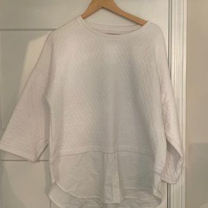 White Quilted Top From the Loft